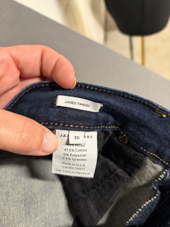 James Jeans Dark Indigo Skinny Jeans Stretch Denim Size 30 - Picture 4 of 7